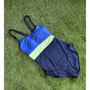 Nike Women's One Piece Swimsuit Blue Green Size XL